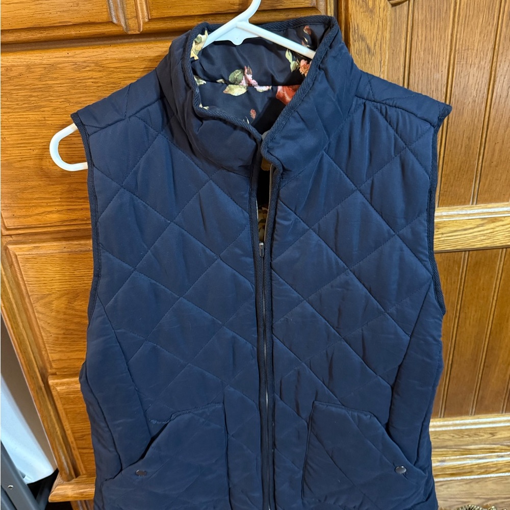 Kensie Quilted Dark Blue Vest